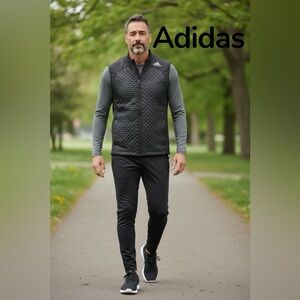 Adidas Black Quilted Men's Running Vest